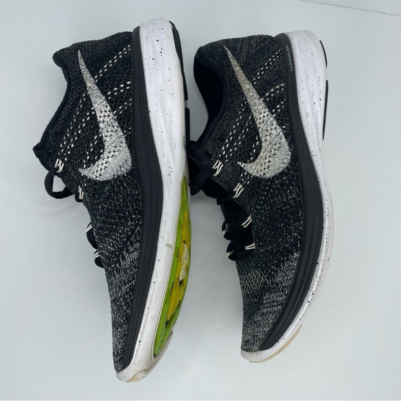 Nike Lunar Flyknit 3 Running Shoes Oreo Black White 698182-001 Womens Size 9.5 - Picture 4 of 14